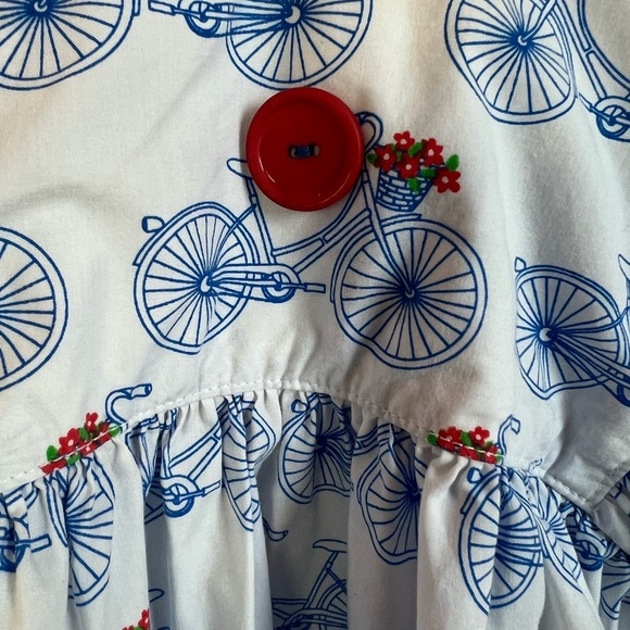 Eleanor Rose Bicycle Print “Lacey Top” Size 14-16 Youth Girls - Picture 3 of 6